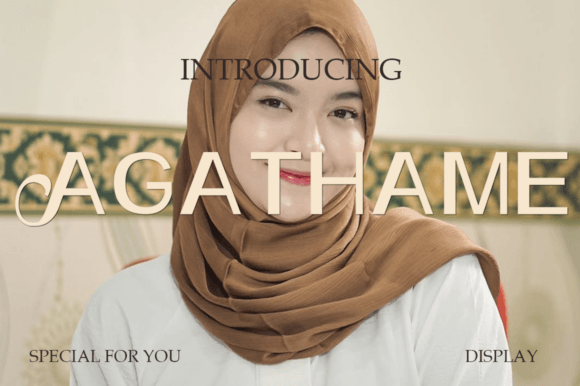 Agathame: A Modern Display Font for Elegant Editorial Design