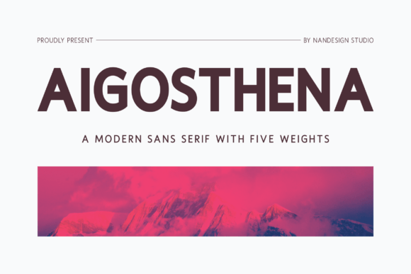 Aigosthena Font: A Modern Sans Serif for Editorial Elegance