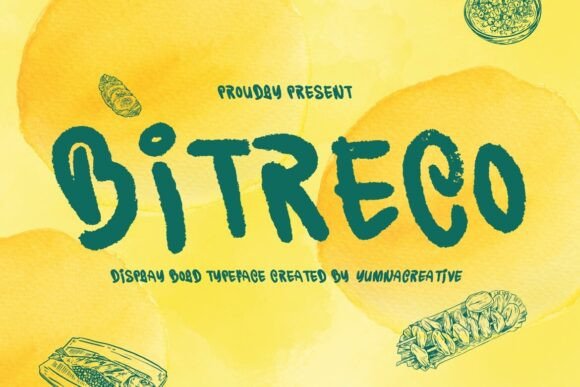 Bitreco: A Bold Font for Handmade and Commercial Projects