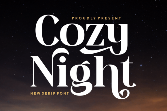 Cozy Night: A Serif Font That Warms Up Branding Projects