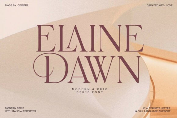 Elaine Dawn: Elevating Your Campaign with a Modern Serif Font
