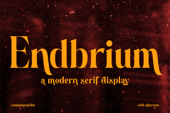 Endbrium: A Bold Modern Serif Font for Brand Statements