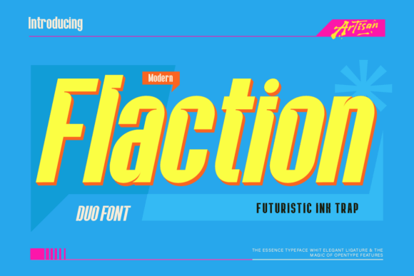 Flaction Regular: A Bold Typeface for Modern Web Design