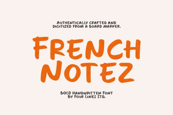 French Notez: A Handwritten Font for Modern Editorial Design
