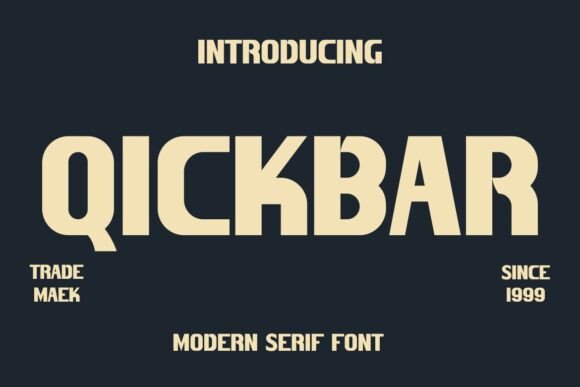 Qickbar Font for Handmade and Commercial Projects