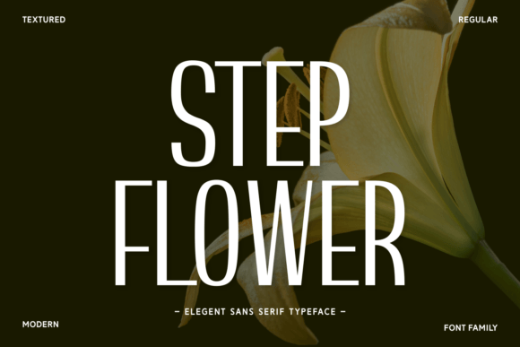 Step Flower: A Modern Sans Serif Font for Branding Projects