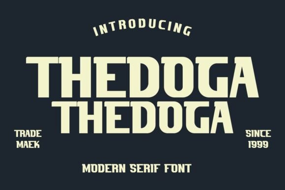 Thedoga Font for Branding: A Modern Touch for Small Business Materials